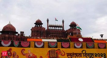 75th Independence Day: Red Fort decked up in tricolours, flowers and murals