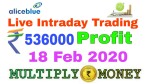Profit ₹ 536000 || live intraday Trading || Aliceblue account