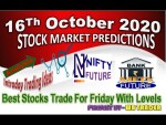 16 October Intraday Trading Ideas With Levels|| Nifty-Banknifty Future & Best Stocks Trade Friday ||