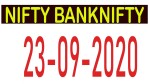 nifty and banknifty intraday levels for 23-09-2020.