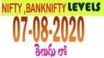 nifty and banknifty levels for tomorrow 07-08-2020.