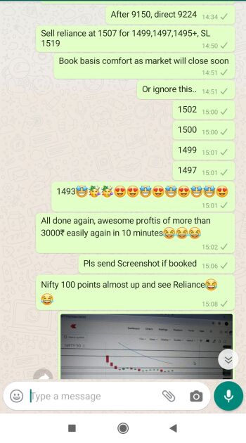 Intraday Cash and Option calls - 784946