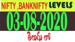 nifty banknifty levels for tomorrow 03-08-2020