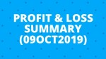 Stock Profit & Loss Summary (09OCT2019)